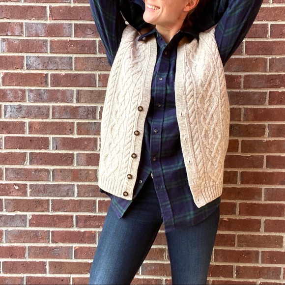 L.L.Bean grandpa sweater vest S men’s/M women’s - Picture 3 of 5
